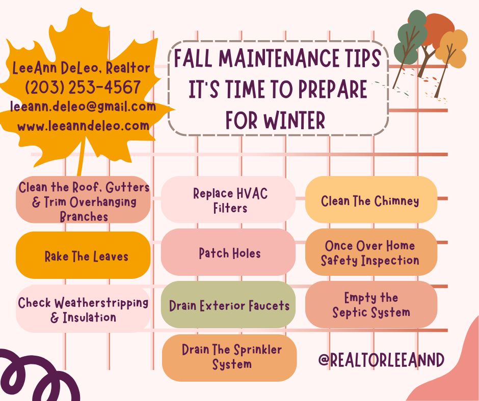 Home Fall Maintenance Tips As autumn arrives, it is important to implement these home fall maintenance tips. It’s time to prepare for winter’s impact on roofs, siding, and walkways. Here’s a list of essential fall maintenance tips to protect your home and property.